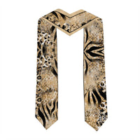 Custom African Wild Animal Skins Graduation Stole Zebra Tiger Leopard Mix Skin