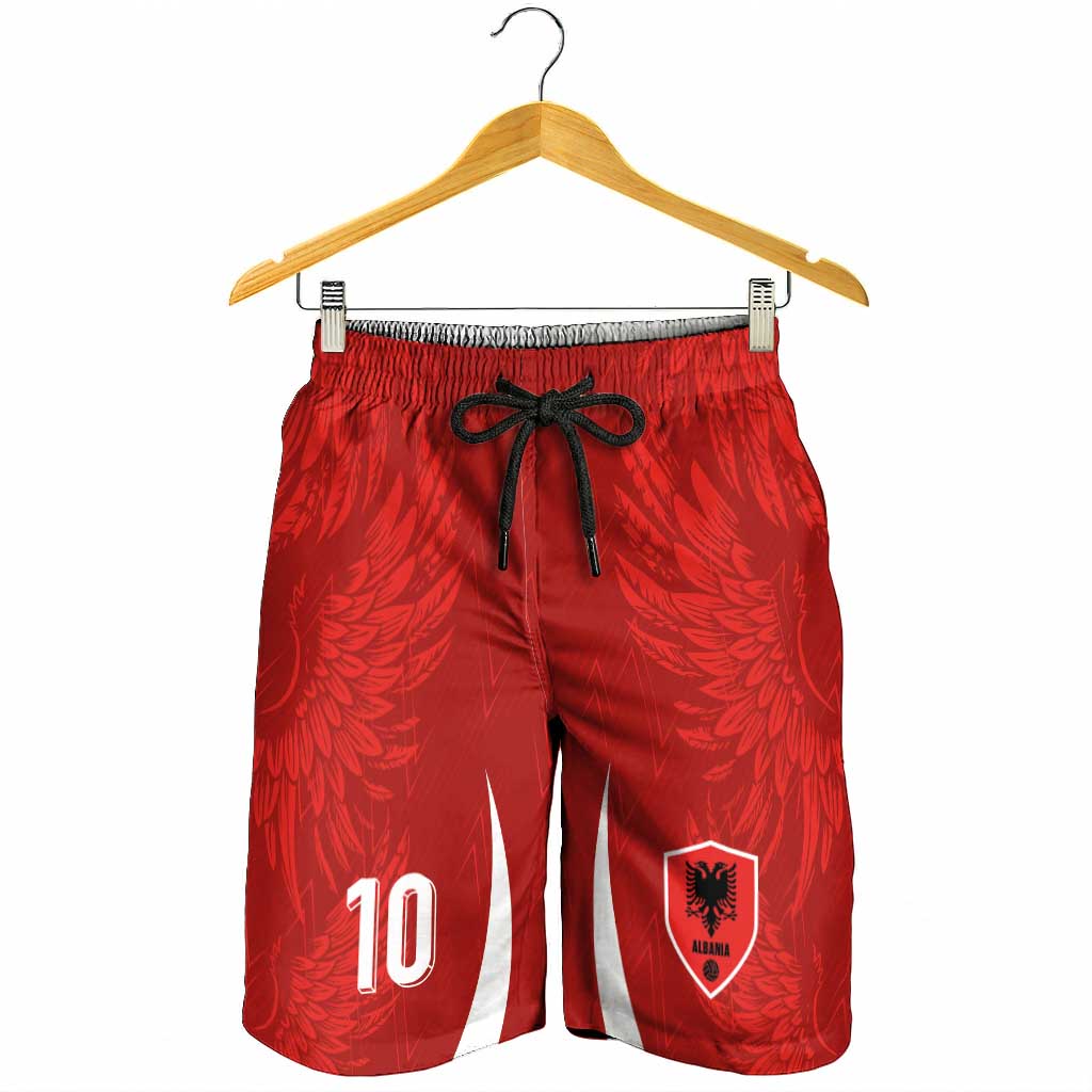 Custom Albania National Football Shorts for Men The Wings Sporty Style - Wonder Print Shop