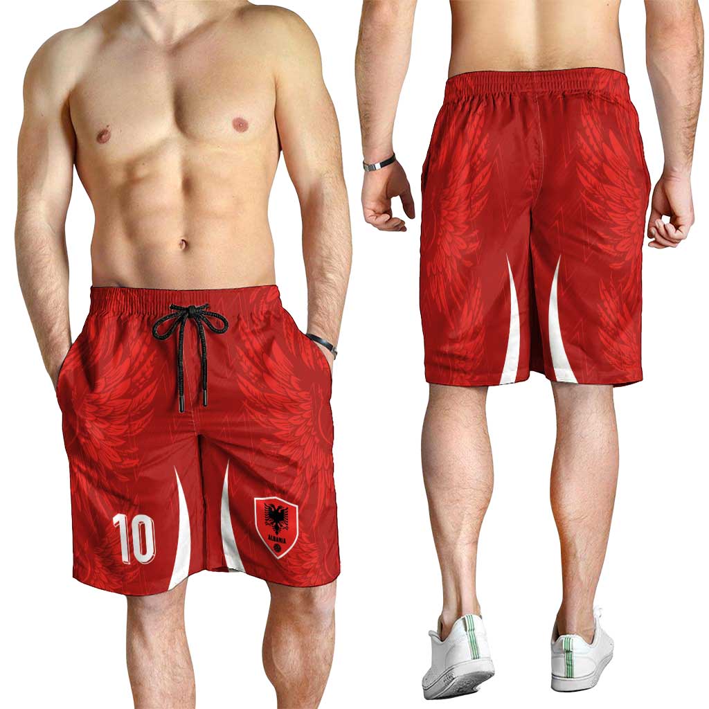 Custom Albania National Football Shorts for Men The Wings Sporty Style - Wonder Print Shop