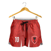 Custom Albania National Football Shorts for Women The Wings Sporty Style - Wonder Print Shop