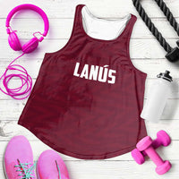 Custom Argentine Football Lanus Women Racerback Tank Granate Go Champions