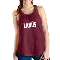 Custom Argentine Football Lanus Women Racerback Tank Granate Go Champions