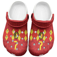 Custom Belgium Football Clogs Shoes Fiery Devil Motif