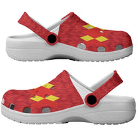 Custom Belgium Football Clogs Shoes Fiery Devil Motif