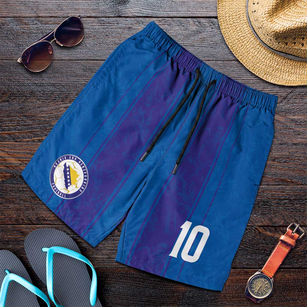 Custom Bosnia and Herzegovina Football Shorts for Men Zmajevi Glory 2026