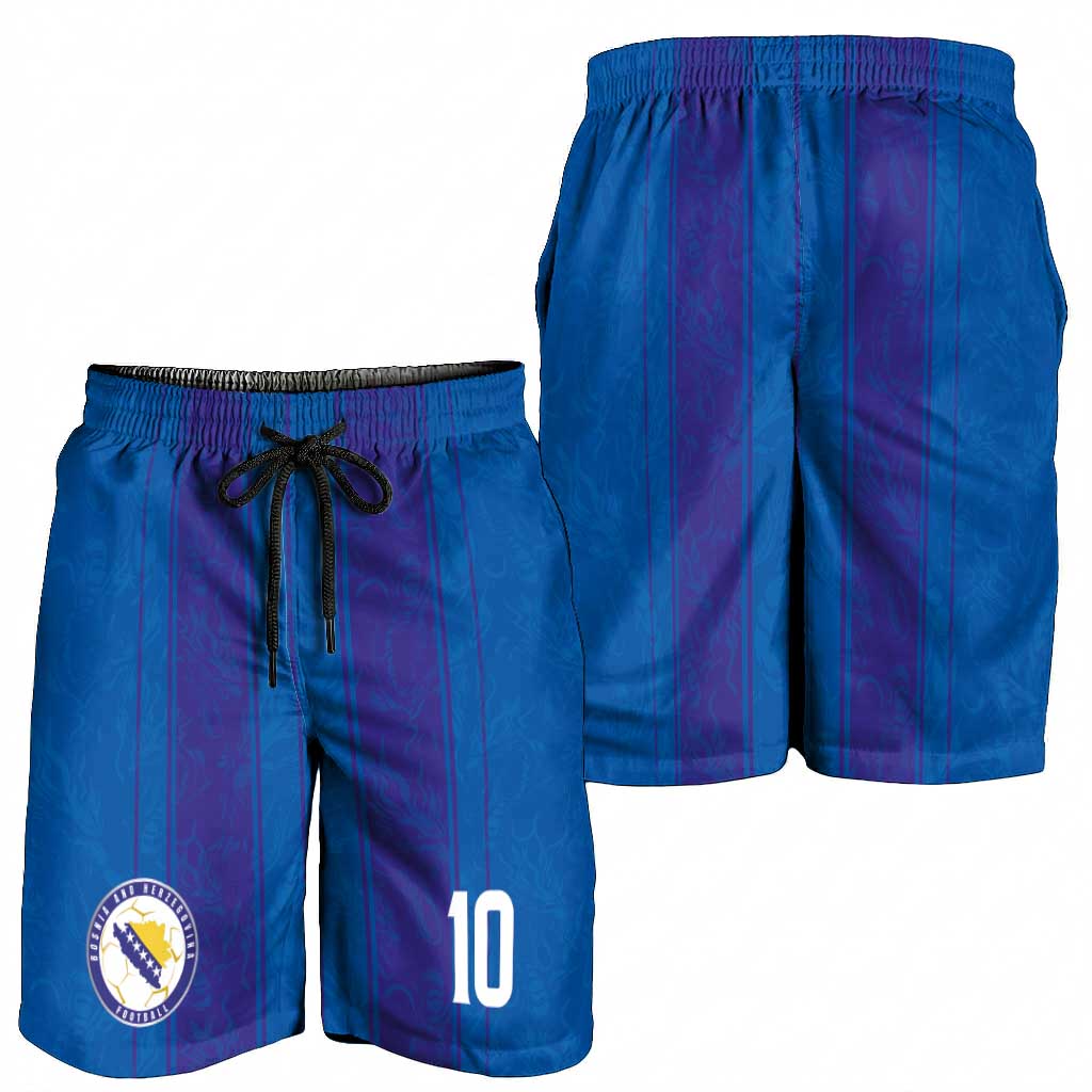 Custom Bosnia and Herzegovina Football Shorts for Men Zmajevi Glory 2026