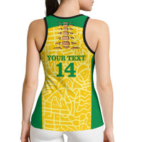 Custom Brazil Football Hollow Tank Top Vamos Selecao - Yellow