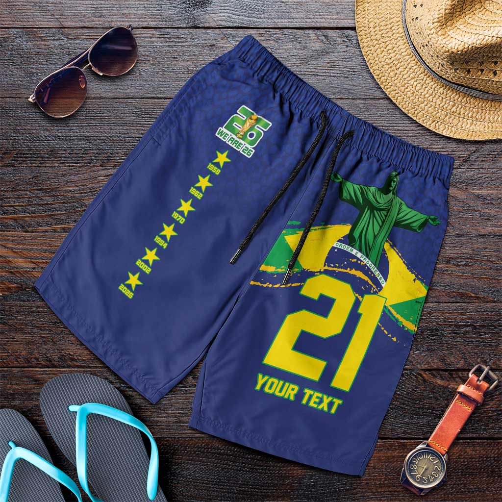 Custom Brazil WC26 Future Champions Shorts for Men Selecao Canarinho Comeback Story - Wonder Print Shop