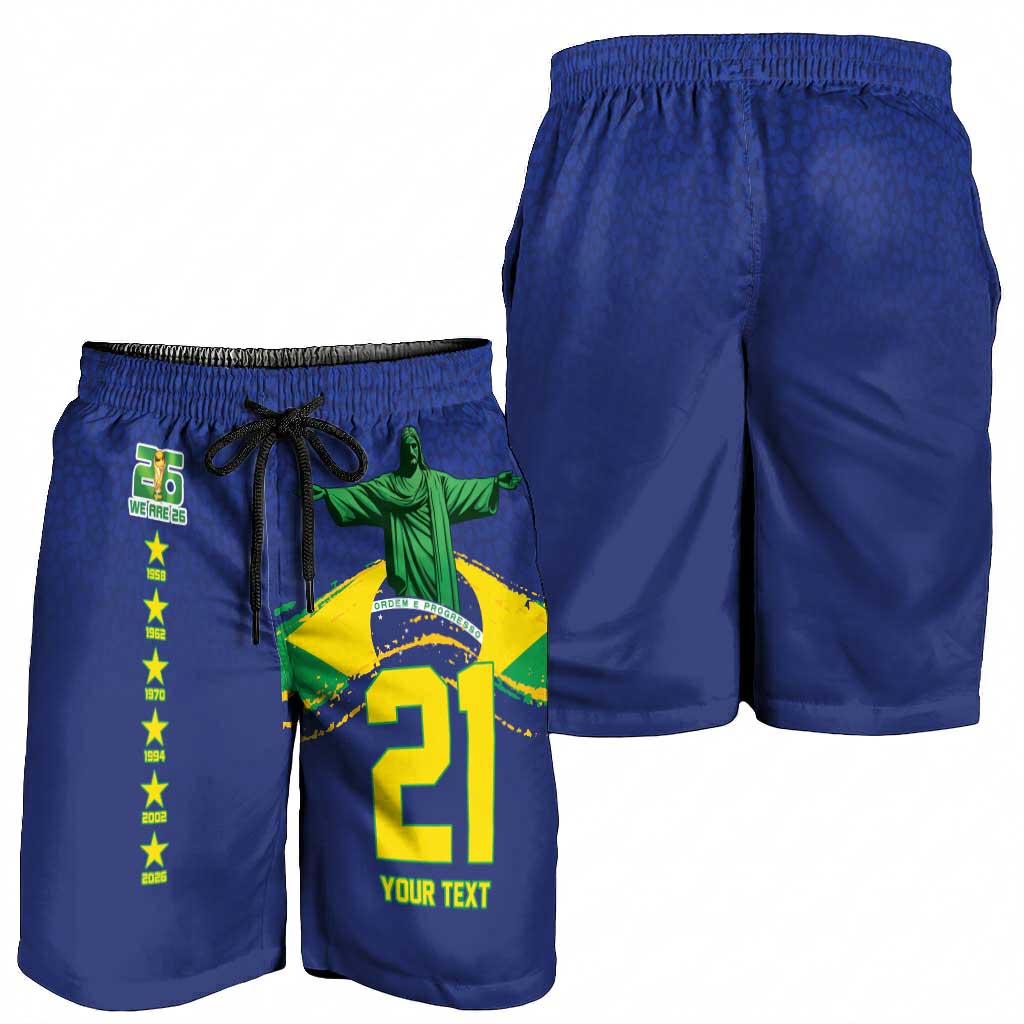 Custom Brazil WC26 Future Champions Shorts for Men Selecao Canarinho Comeback Story - Wonder Print Shop