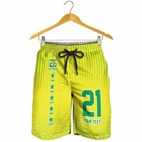 Custom Brazil World Football Legacy Shorts for Men 5 Times History Champions - Wonder Print Shop