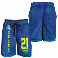 Custom Brazil World Football Legacy Shorts for Men 5 Times History Champions Blue Version - Wonder Print Shop