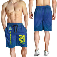 Custom Brazil World Football Legacy Shorts for Men 5 Times History Champions Blue Version - Wonder Print Shop