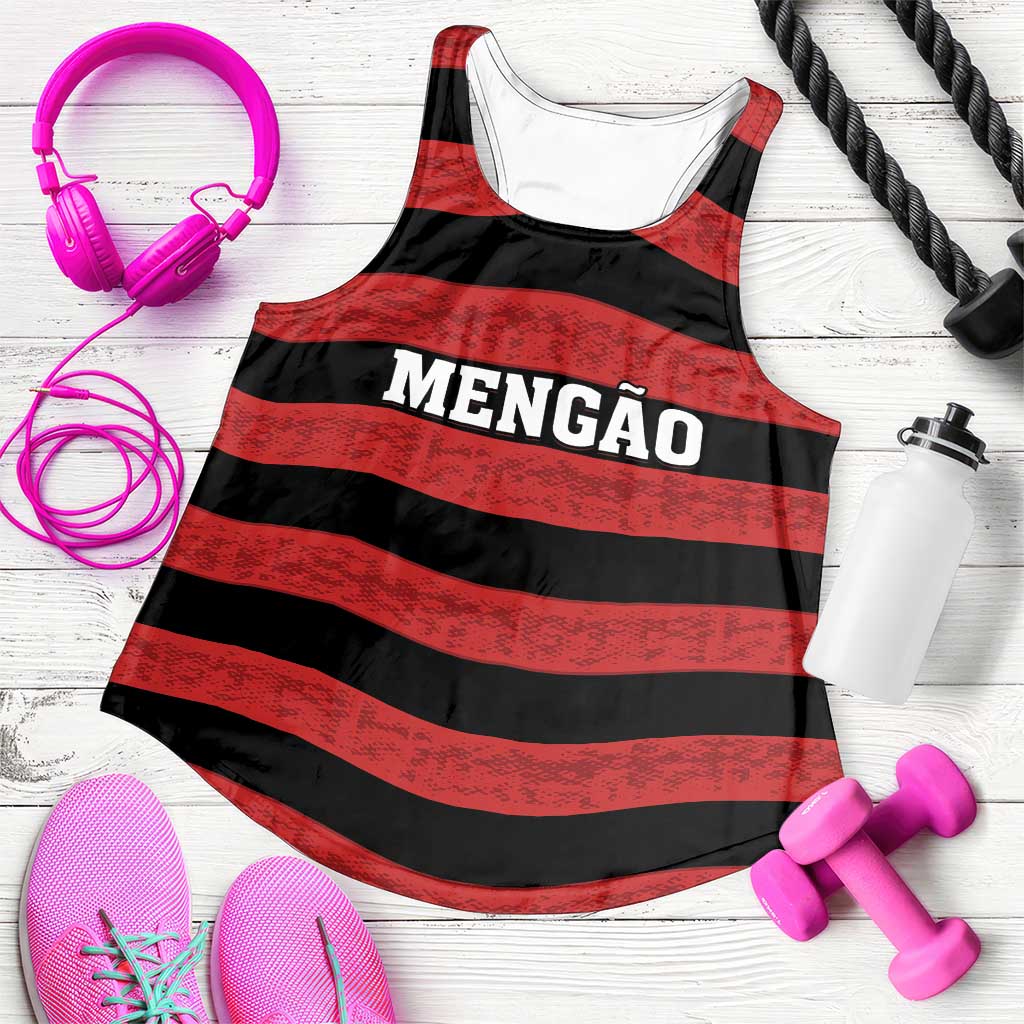 Custom Brazilian Football Big Mengo Women Racerback Tank Rubro-Negro Go Glory