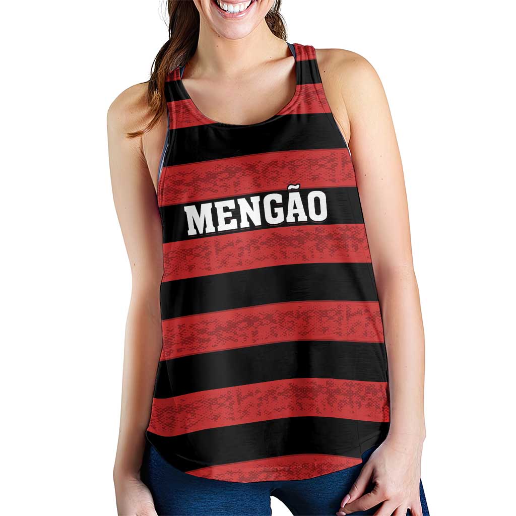 Custom Brazilian Football Big Mengo Women Racerback Tank Rubro-Negro Go Glory