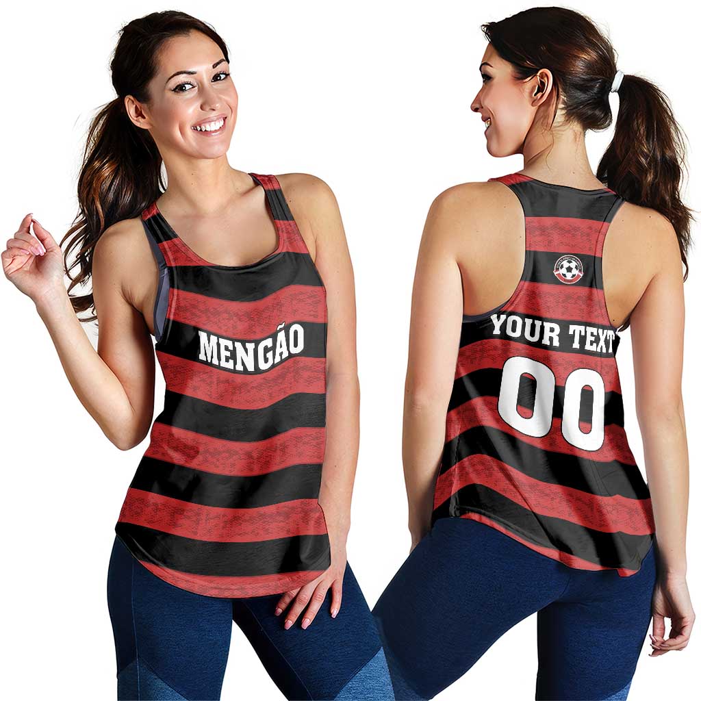 Custom Brazilian Football Big Mengo Women Racerback Tank Rubro-Negro Go Glory
