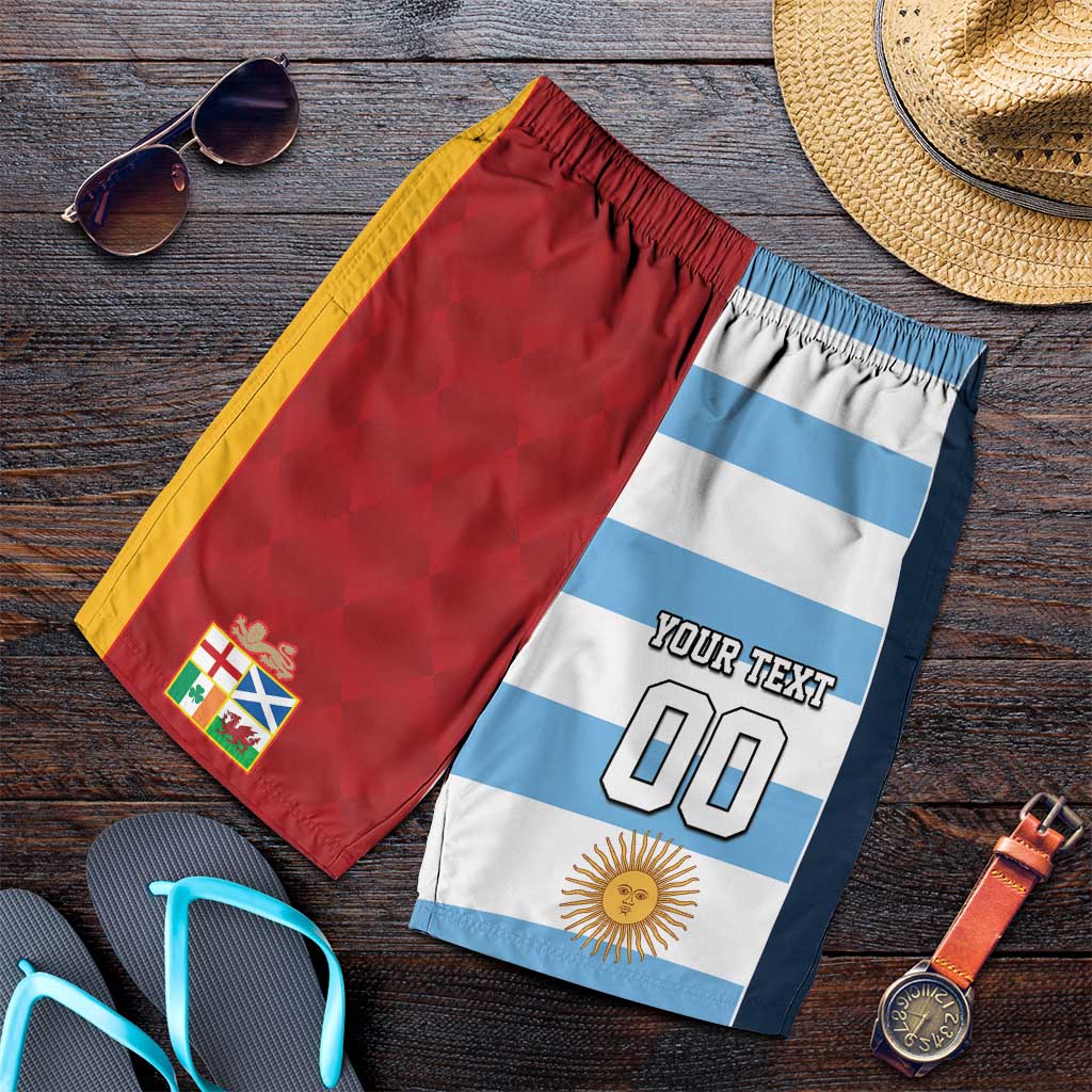 Custom British Lions-Argentina Shorts for Men Sporty Style LT09