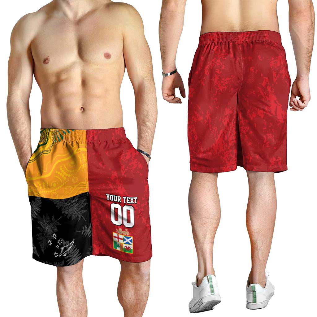 Custom British Lions-AUNZ Shorts for Men Australia-New Zealand Indigenous Motif LT09