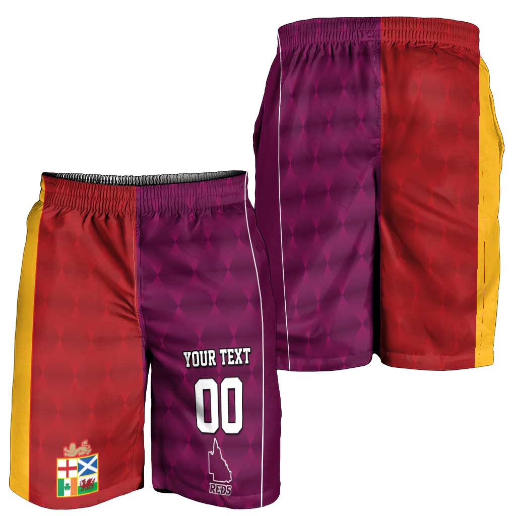 Custom British Lions Australia Queensland Shorts for Men Sporty Style LT09