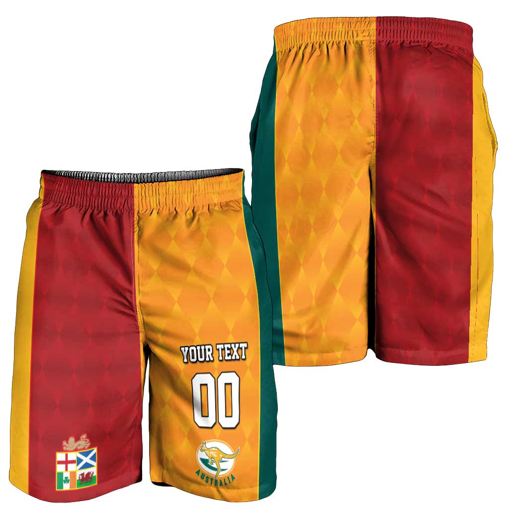 Custom British Lions Australia Wallabies Shorts for Men Sporty Style LT09