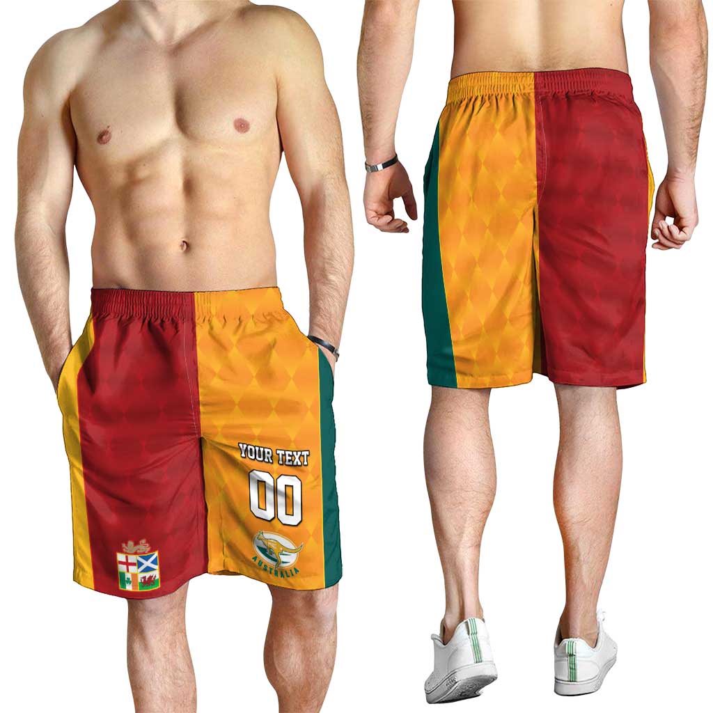 Custom British Lions Australia Wallabies Shorts for Men Sporty Style LT09