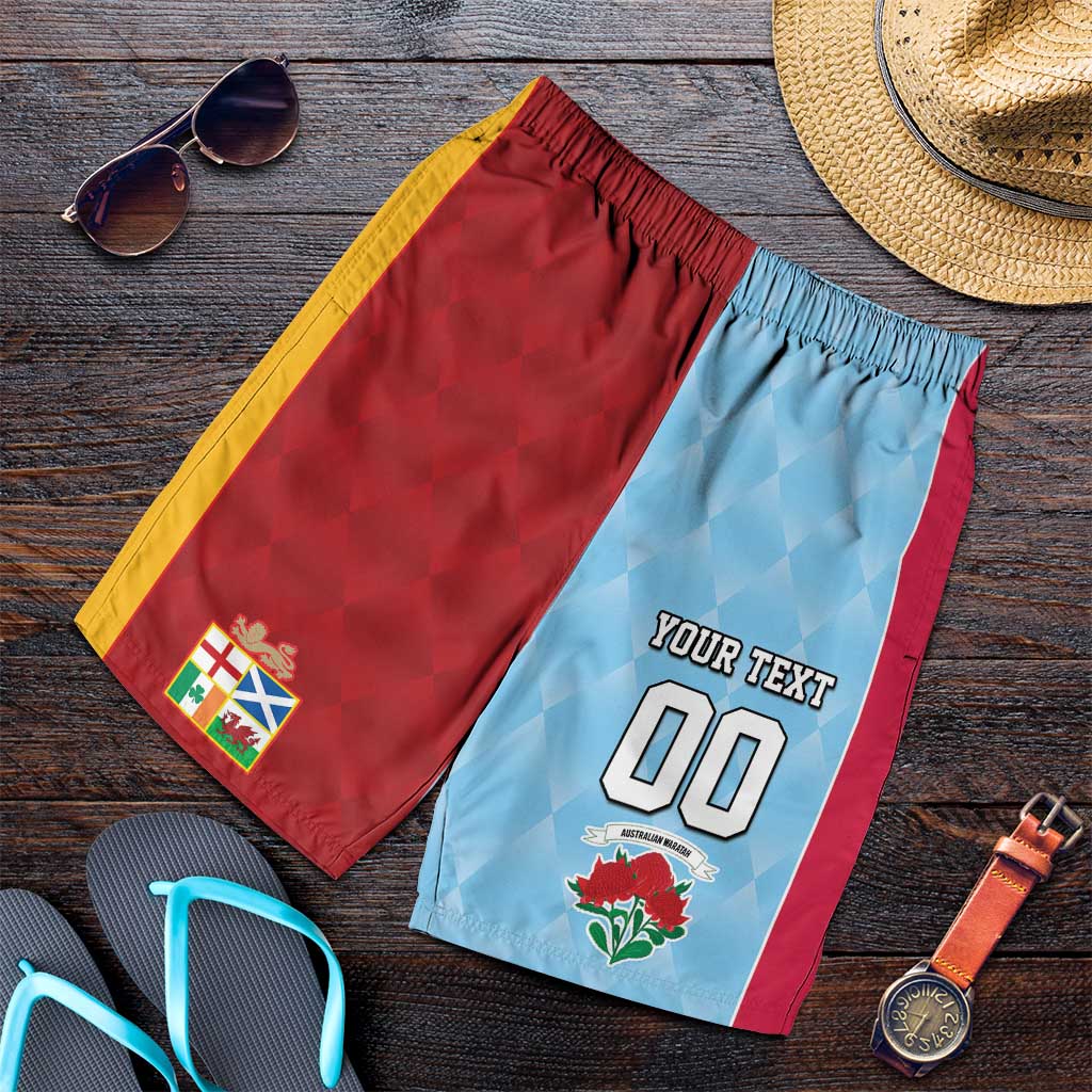 Custom British Lions Australia Waratahs Shorts for Men Sporty Style LT09