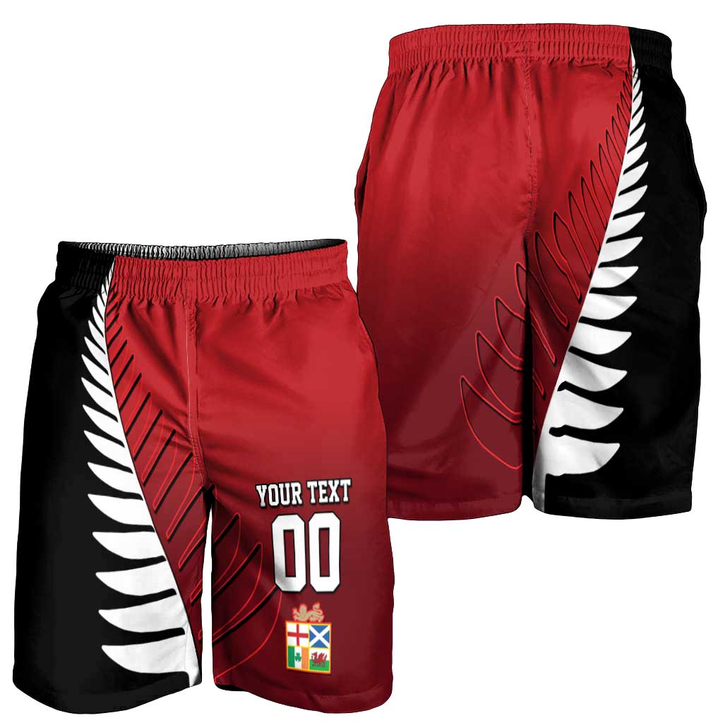 Custom British Lions New Zealand Shorts for Men Half Black Fern LT09