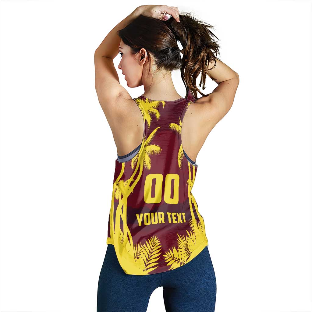 Custom Cricket 2026 West Indies Women Racerback Tank WI Tropical Version