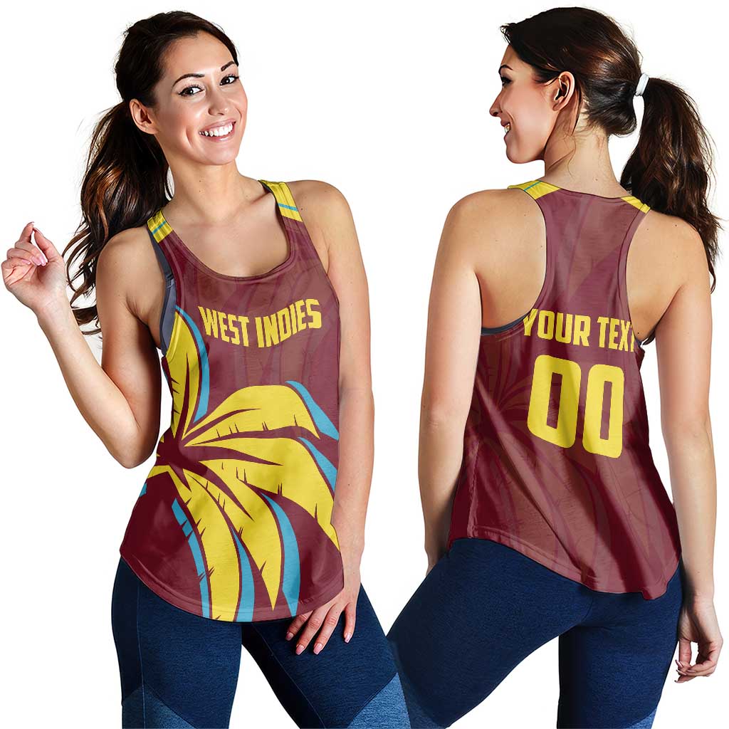 Custom Cricket 2026 West Indies Women Racerback Tank Windies Go Champions