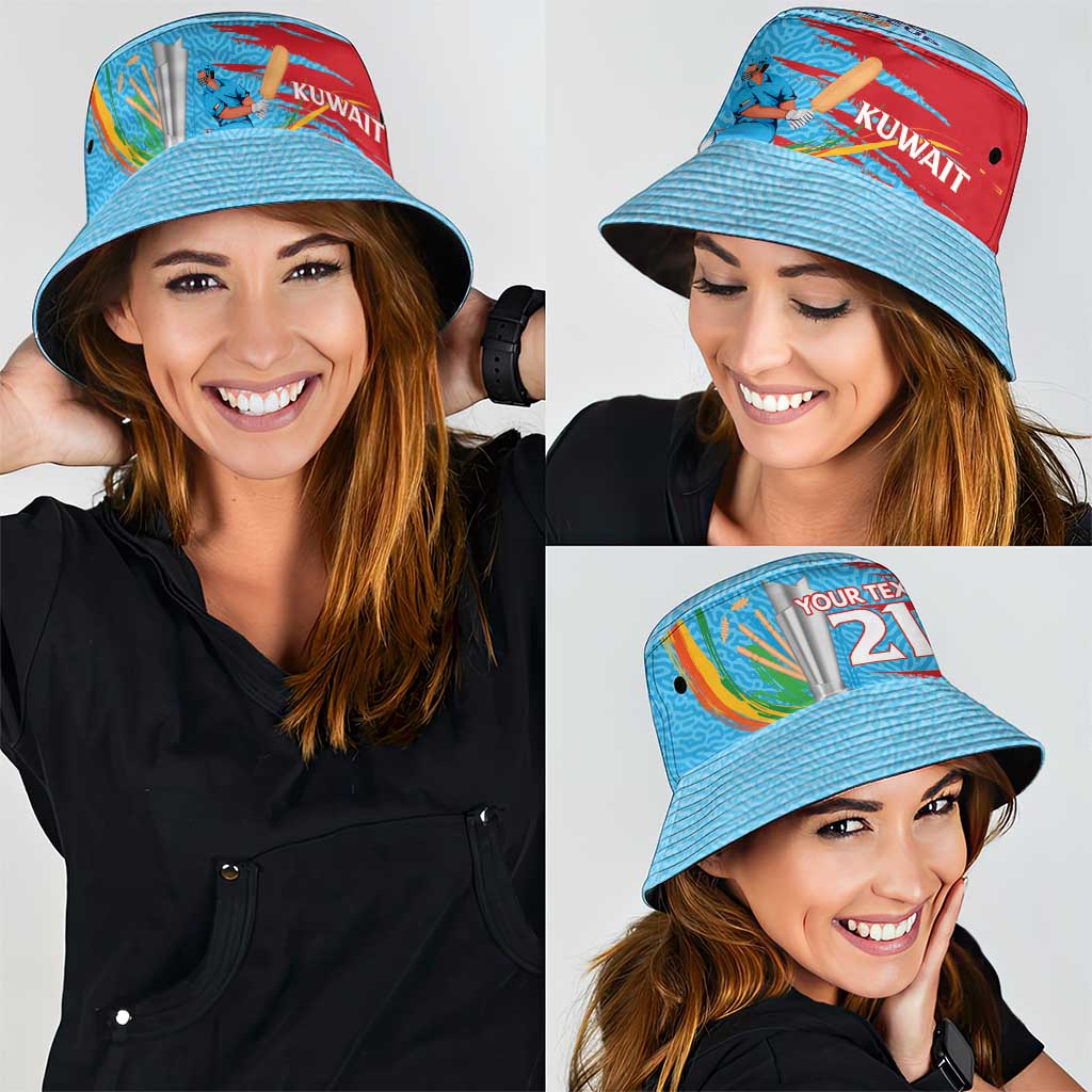 Custom Cricket Kuwait East Asia-Pacific Bucket Hat Kuwait Chase for Triumph - Wonder Print Shop