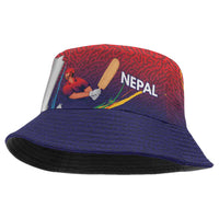 Custom Cricket Nepal East Asia-Pacific Bucket Hat Nepal Cricket Crown Quest - Wonder Print Shop