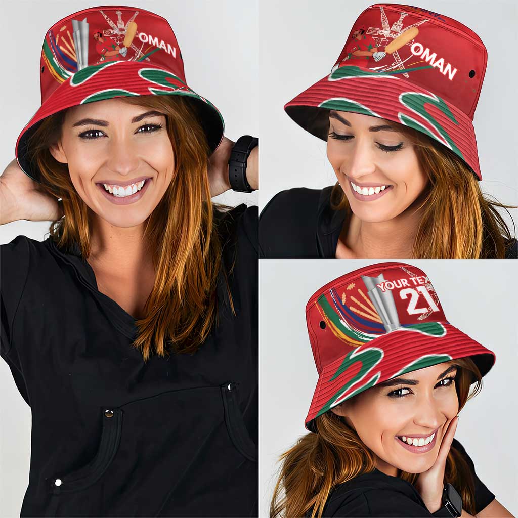 Custom Cricket Oman East Asia-Pacific Bucket Hat Oman Home Victory Spirit - Wonder Print Shop