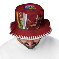 Custom Cricket Qatar East Asia-Pacific Bucket Hat Qatar Boundary to Victory - Wonder Print Shop