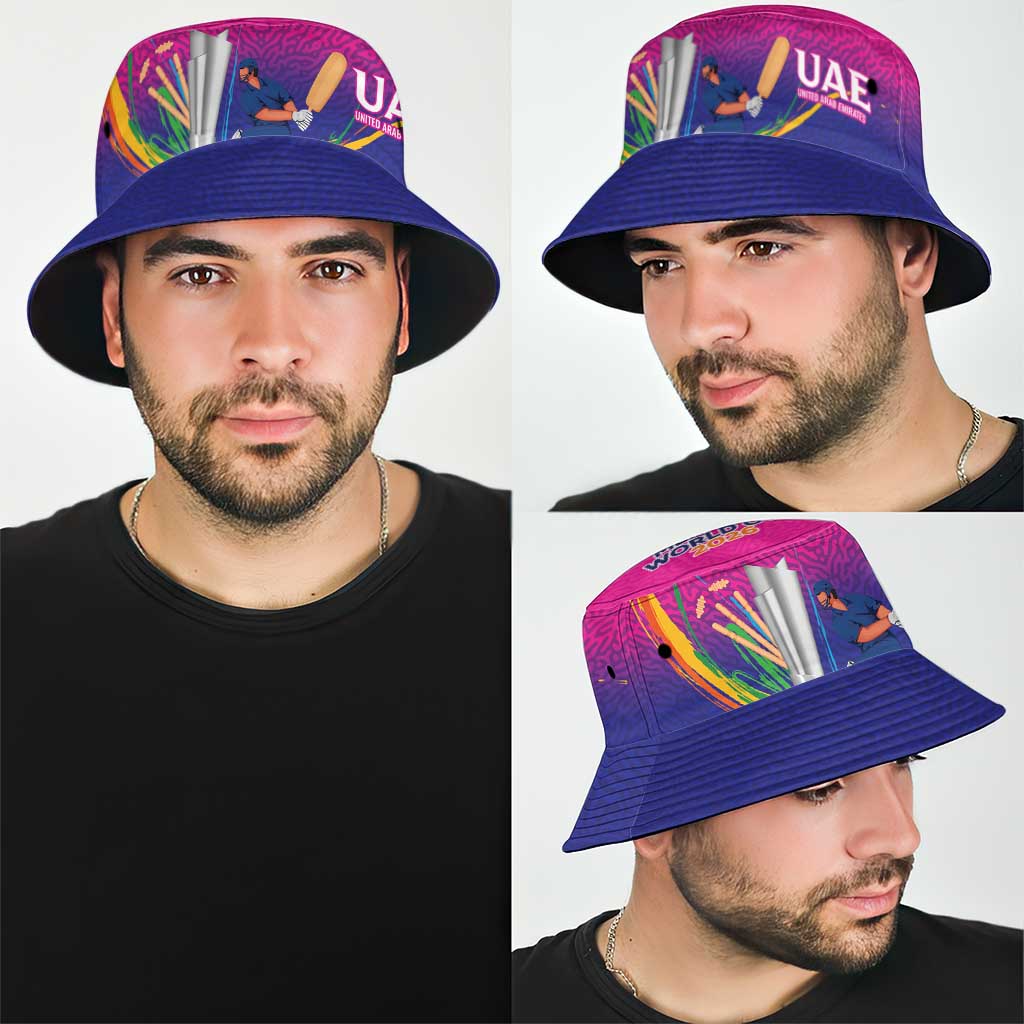 Custom Cricket UAE East Asia-Pacific Bucket Hat United Arab Emirates Champions Pride - Wonder Print Shop