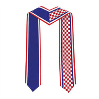 Custom Croatia Graduation Stole Checkerboard Heritage