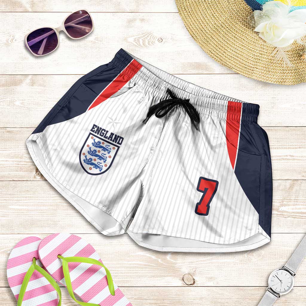 Custom England National Football Shorts for Women Retro Style-Inspired 1998 - Wonder Print Shop