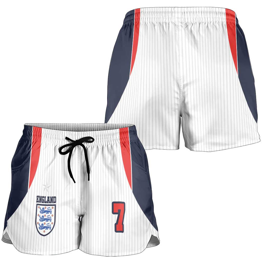 Custom England National Football Shorts for Women Retro Style-Inspired 1998 - Wonder Print Shop