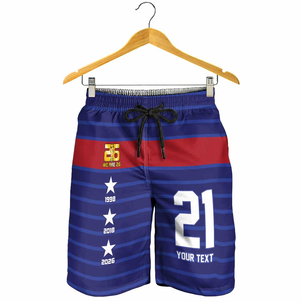 Custom France WC26 Future Champions Shorts for Men Past Champions Future Legends - Wonder Print Shop