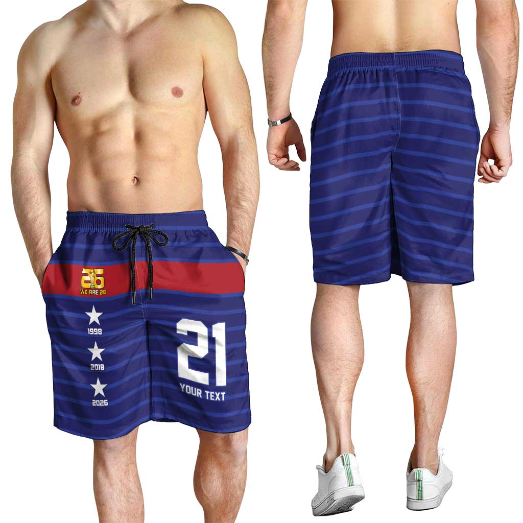 Custom France WC26 Future Champions Shorts for Men Past Champions Future Legends - Wonder Print Shop