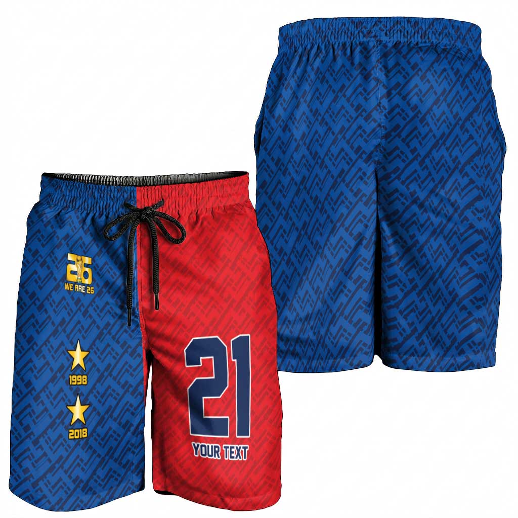 Custom France World Football Legacy Shorts for Men 2 Times History Champions - Wonder Print Shop