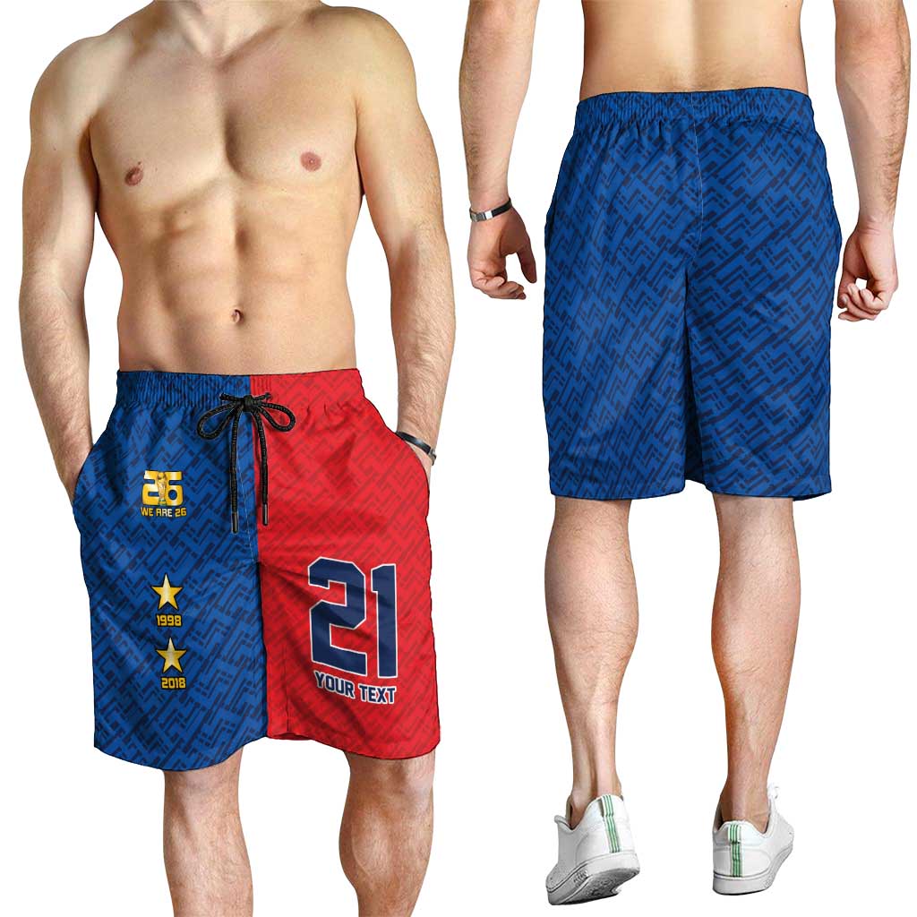 Custom France World Football Legacy Shorts for Men 2 Times History Champions - Wonder Print Shop