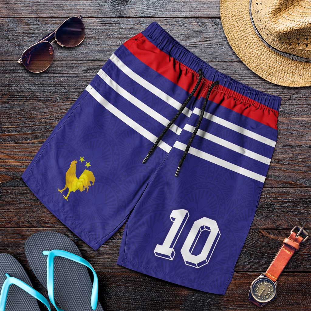 Custom French Football Shorts for Men France 98 Retro Style
