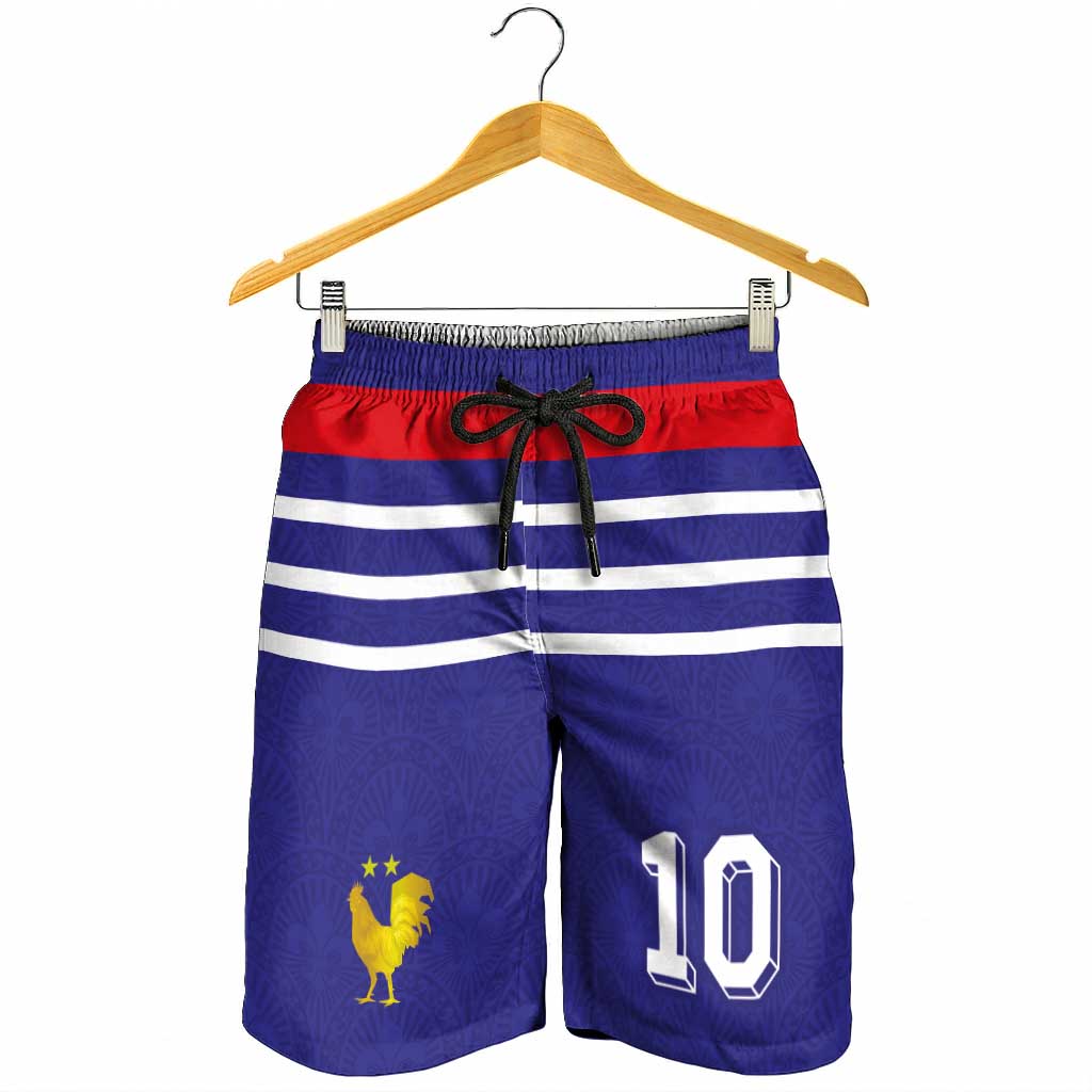 Custom French Football Shorts for Men France 98 Retro Style