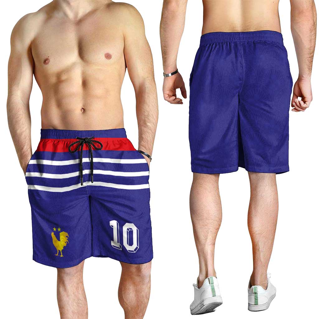 Custom French Football Shorts for Men France 98 Retro Style