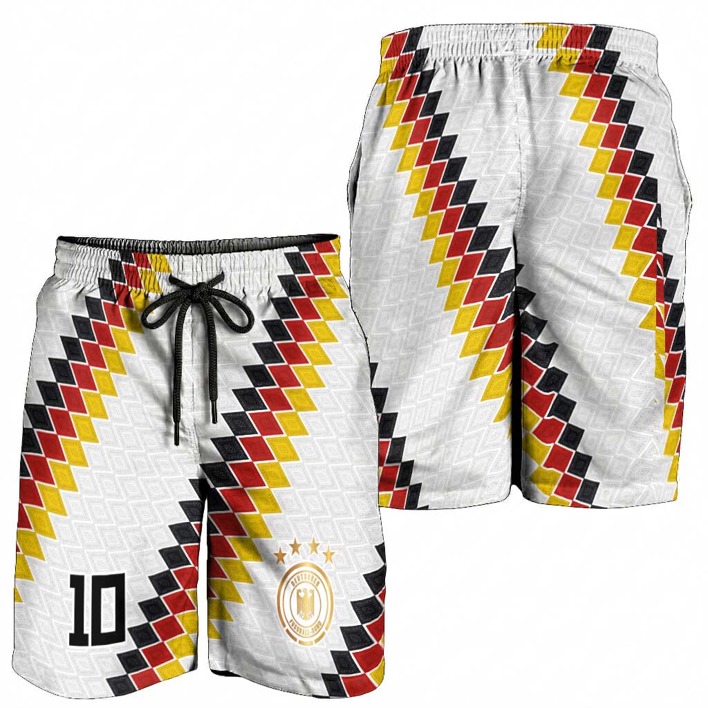 Custom Germany National Football Shorts for Men Inspired German Flag and Bavarian Renaissance Motifs - Wonder Print Shop