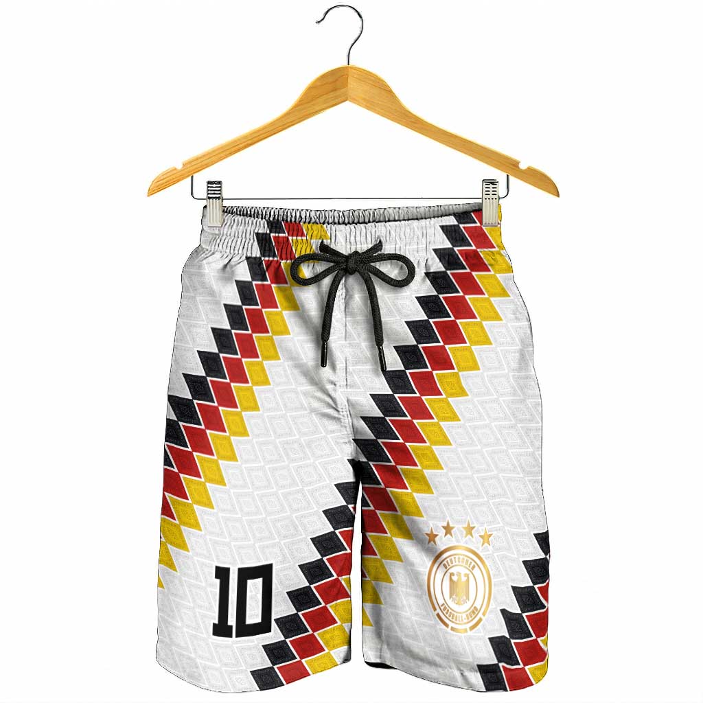 Custom Germany National Football Shorts for Men Inspired German Flag and Bavarian Renaissance Motifs - Wonder Print Shop