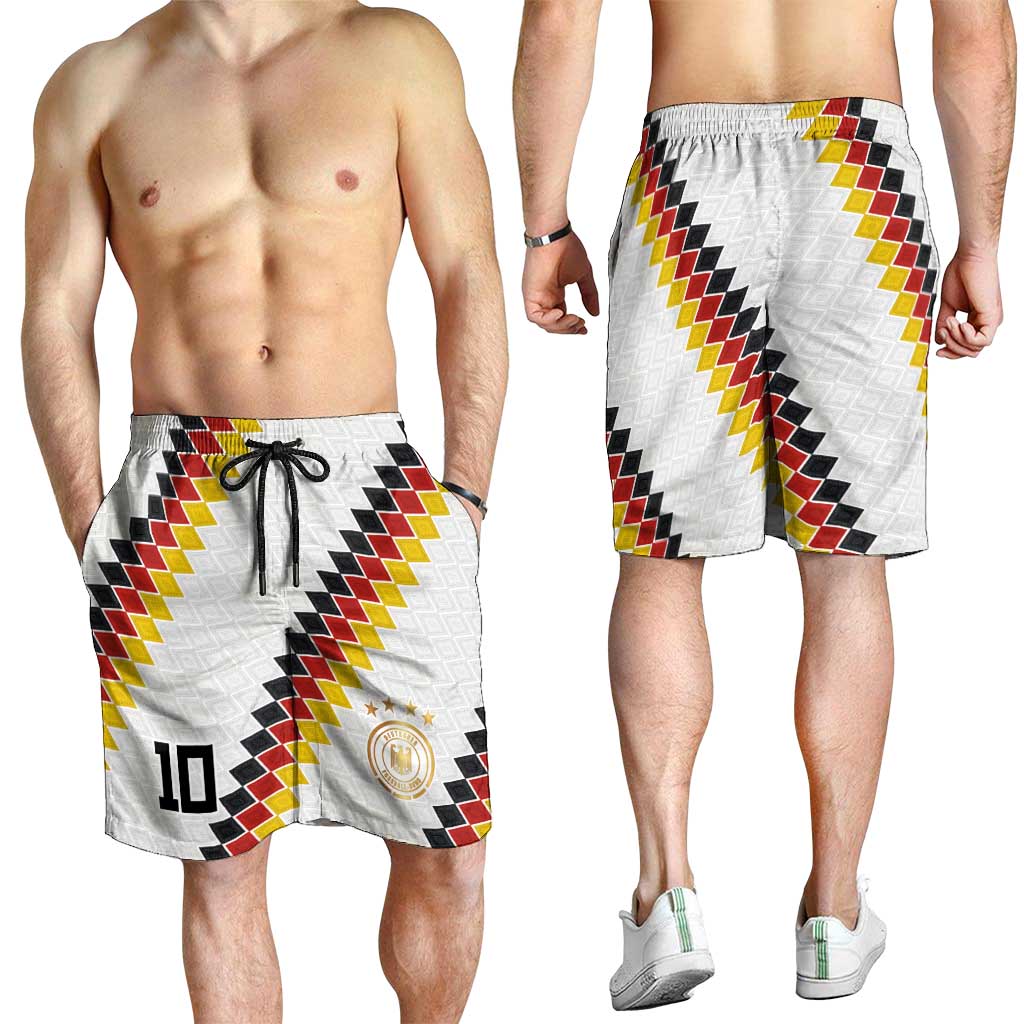 Custom Germany National Football Shorts for Men Inspired German Flag and Bavarian Renaissance Motifs - Wonder Print Shop