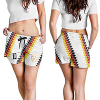 Custom Germany National Football Shorts for Women Inspired German Flag and Bavarian Renaissance Motifs - Wonder Print Shop