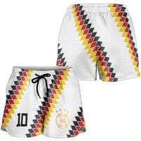 Custom Germany National Football Shorts for Women Inspired German Flag and Bavarian Renaissance Motifs - Wonder Print Shop