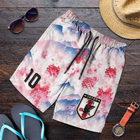 Custom Japan Football Shorts for Men Cherry Blossom Mount Fuji Asian Dragon Graphic