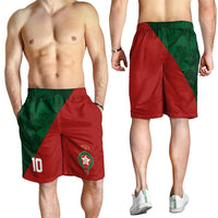 Custom Morocco National Football Shorts for Men The Atlas Lions Spirit - Wonder Print Shop